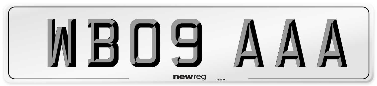 WB09 AAA Number Plate from New Reg